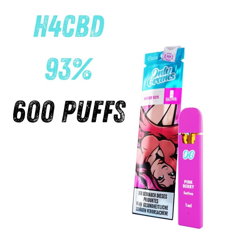 VAP H4-CBD ONLYGRAMS PINK BERRY 93%H4CBD 600 PUFFS